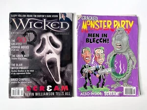 WICKED Magazine Premiere Issue Winter 1999 SCREAM cover & Cracked Monster SQUEAM - Picture 1 of 17