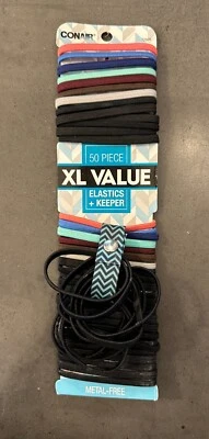 Corbatas elásticas de cola de caballo conair multicolores sin metal 50 + guardián Foto 1 de 2