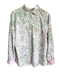 Bluse Gr. 44 - Paisleymuster in Pastell - ETERNA - Bild 1 von 5