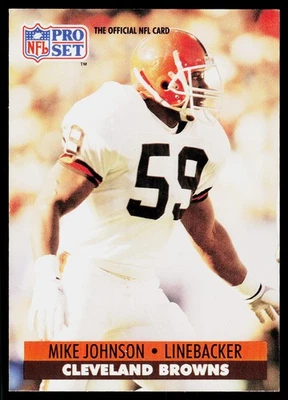 Mike Johnson, 1991 Pro Set, #120, Cleveland Browns, - Image 1 of 2