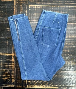 Leggings Jeggings Lysse Cropped Zip Orlo Denim Taglia Large - Foto 1 di 7