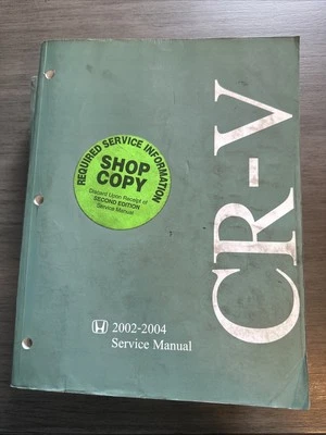 2002 2003 2004 Honda CR-V Shop Service Repair Manual Book Engine OEM P/N 61S9A02 - Image 1 of 4