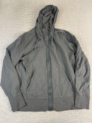 Sudadera con Capucha John Varvatos Star EE. UU. Para Hombre Grande Gris Cremallera Completa Ligera Tejida Slub Foto 1 de 4