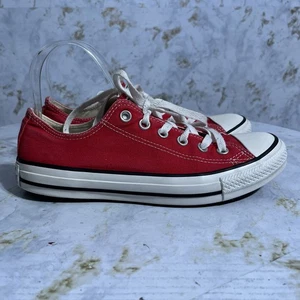 Converse All Star Chuck Taylor Women's Size 8.5 Shoes Red White Low Top Sneakers - Picture 1 of 13