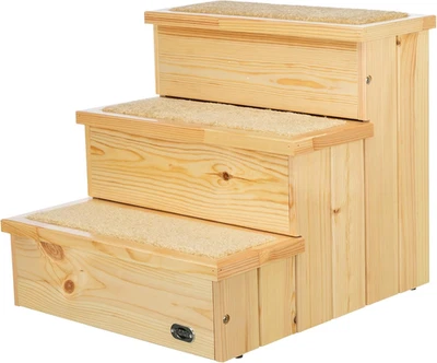 Trixie Petstair Stairs for Dogs and Cats, Birch, 40X38 45Cm - Carpet Covered  - Image 1 of 4