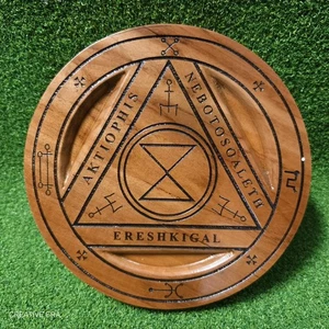 Wooden Pentagram Baphomet - Samael a Lilith - decoration Meditation Tool - Picture 1 of 16