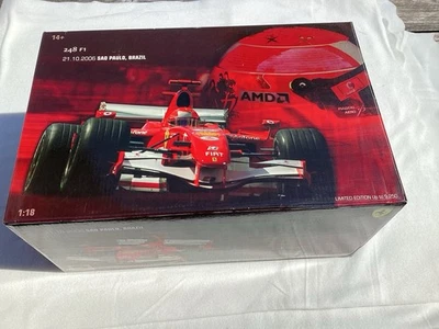 MICHAEL SCHUMACHER HOT WHEELS 2007 FINAL CAREER RACE 1:18 FERRARI F1 MODEL MINT  - Image 1 of 4