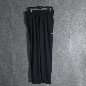 Nike Trainingshose Herren schwarz leicht sportlich Kordelzug Jogginghose Sweatpants - Bild 1 von 12