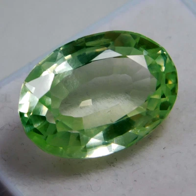 Umwerfend 11.20 CT Natürlich Peridot Grün Zertifiziert Oval Schnitt Locker - Bild 1 von 4