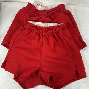 Vintage NOS 70's Dodger gym running Shorts Youth Small (28-30) RED (2 pair LOT) - Picture 1 of 5