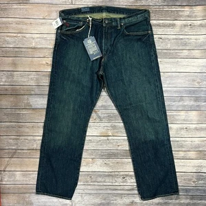 NEW Polo Ralph Lauren 867 Classic Straight Jeans 36x30 Mens Blue Denim Pants NWT - Picture 1 of 11