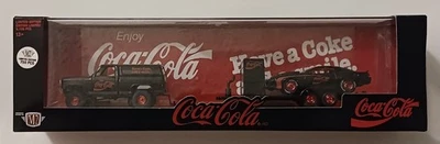M2 Machines Coca-Cola 1973 Chevy Cheyenne & 1985 Chevy Camaro Iroc-Z Chase  Read - Image 1 of 4