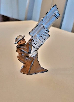 Barclay Manoil #789 1930s lead Seated Anti Aircraft Gunner soldier Figure - Image 1 of 2