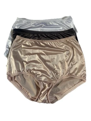 LOT OF 3 Vanity Fair Shiny Silky Stretch Shaper Brief Panties 40301 XL READ DESC - Image 1 of 4