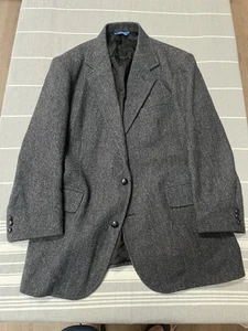 Pendleton Dark Gray Donegal Blazer 44R/L Herringbone Tweed Wool Sport Coat - Picture 1 of 12
