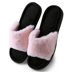 Aerusi Pink Open Toe Anti-slip Slippers Comfort Indoor Bedroom Shoes Size 6-9 - Picture 1 of 14