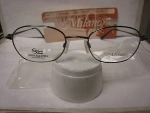 1 yes 1 CARAVAGGIO EYEGLASS FRAMES Style VAUGHN  Sz. 48-20-145 GUNMETAL - Picture 1 of 5