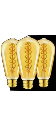  Dimmable Edison Vintage Light Bulbs ST64,Double Spiral Flexible LED X 2 Fasuty  - Image 1 of 4