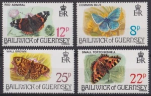F-EX41783 GUERNSEY INGLANDIA REINO UNIDO 1975 MONTADO MARIPOSAS MARIPOSAS INSECTOS MARIPOSA - Imagen 1 de 1