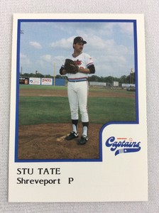 1986 Shreveport Captains-ProCards Minor League Baseball Card-Stu Tate