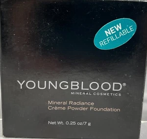 Youngblood Mineral Radiance Creme Powder Foundation, 0.25 oz. - COFFEE (DAMAGED) - Picture 1 of 2