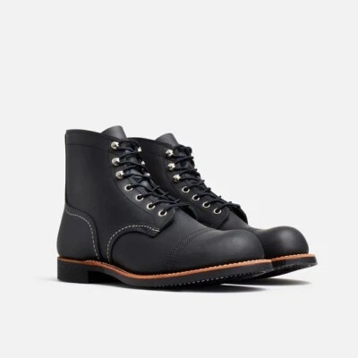 Botas al tobillo Red Wing Iron Ranger 8084 para hombre de cuero negro con puntera cómodas de 6 pulgadas Foto 1 de 4