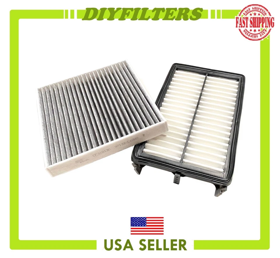 Filtro de aire de cabina de motor y carbono para 20-24 Sonata 21-24 Santa Fe 21-24 Kia K5 Foto 1 de 1