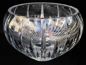 Contemporary HEAVY Onion Shape Deep Cut Crystal Centerpiece Bowl - Sparkly! - Picture 1 of 5