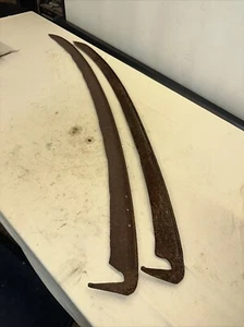 Lot Of 2 Very Long Scythe/Cradle Blades ~ Longest 52” - Picture 1 of 18