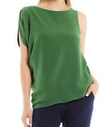 Trina Turk Green  One-Shoulder  Top  Sz L. Nwt
