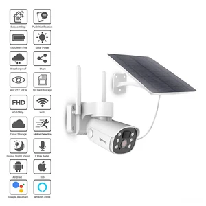 IKCONECT Solar Überwachungskamera 1080P HD WiFi PTZ Akku CCTV Alexa Google - Bild 1 von 13