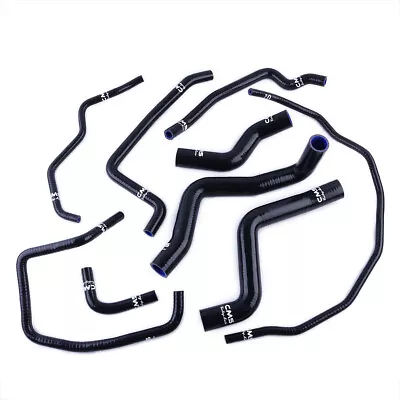 Silicone Radiator & Heater Hose Kit for 2003-2011 Mazda RX8 RX-8 1.3L SE3P Black - Image 1 of 4