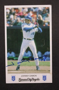 Johnny Damon Autographed Hand Signed Oversized Card - #18 Kansas City Royals - Picture 1 of 3