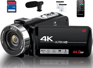 4K Camcorder Video Camera Ultra HD Wi-Fi Vlogging Camera 48.0MP 16X Digital Zoom - Picture 1 of 7