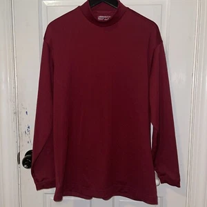 Nike Golf Tiger Woods Turtle Neck Long Sleeve Size L Maroon Early 2000’s - Picture 1 of 5