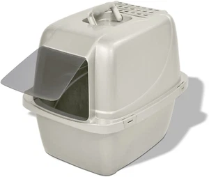 Pets Odor Control Large Enclosed Cat Litter Box Hooded Pearl Absorb Reduce Smell - Picture 1 of 9