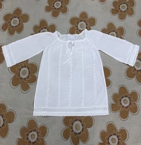 Indisches Chikan weißes Kleid aus Baumwolle für Damen - Bild 1 von 6