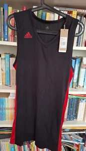 Adidas Herren Tank Top Sport Shirt Muskelshirt Basketball - schwarz-rot, Gr. S/M - Bild 1 von 3
