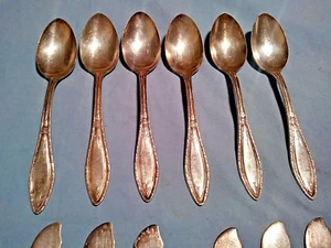6 cucharaditas Rogers 1881 vajilla plateada Pat 1926 cucharas - Imagen 1 de 3