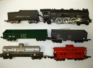 290 American Flyer Pacific Lokomotive & Tender + 4 Wagen [Lot 3-S65] - Bild 1 von 7