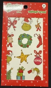 Dr Seuss - The Grinch - Christmas - Temporary Tattoo -🎄Body Art - Favours - Bild 1 von 1