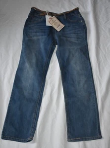 Cherokee Girl's Boot Cut Mid-Rise Stretch Jeans Size 12 Adjustable Waist w/Belt - Picture 1 of 5