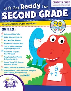 NEW 256-Page Let's Get Ready for Second Grade Educational Workbook - Foto 1 di 2