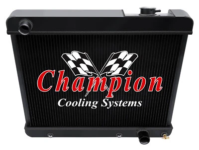 KR Champion 3 Row Black Finish Radiator for 1961 1962 Pontiac Catalina - Изображение 1 из 4