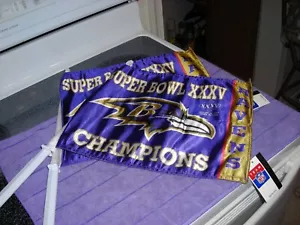 Baltimore Ravens Super Bowl XXXV January 28, 2001 car banners - NWT - set of two - Picture 1 of 1