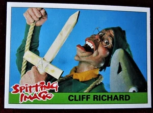 SPITTING IMAGE - Card #07 - "CLIFF RICHARD - THE YOUNG ONCE" - TOPPS 1990 - Imagen 1 de 2