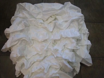 Pottery Barn Teen Ruffilicious bolsa de frijoles bolsa de frijoles funda grande blanca nueva Foto 1 de 2