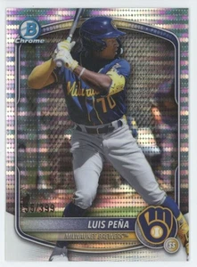 2025 Bowman Chrome PULSAR Refractor Luis Pena /399 Brewers #BCP-239 A79 - Picture 1 of 2