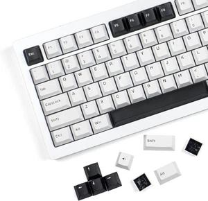 XVX Porte-clés Bow 168 Clés, Style Minimaliste Noir sur Blanc Keycaps, Double - Photo 1/6