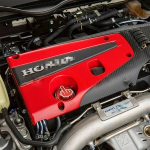 RED/Screw-In Middle Finger Oil Filler Tank Cap Valve Trim Cover For Honda/Acura - Picture 1 of 4